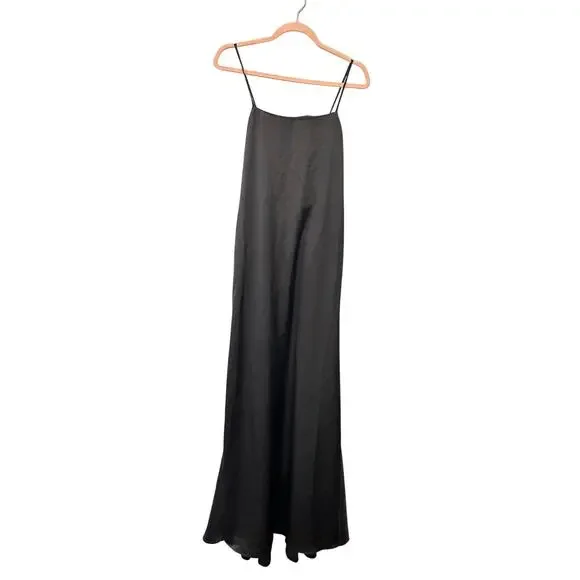 NWT Atoir Size 6 Black Slip Clarice Open Back Maxi Spaghetti Strap Dress LBD - Picture 2 of 10